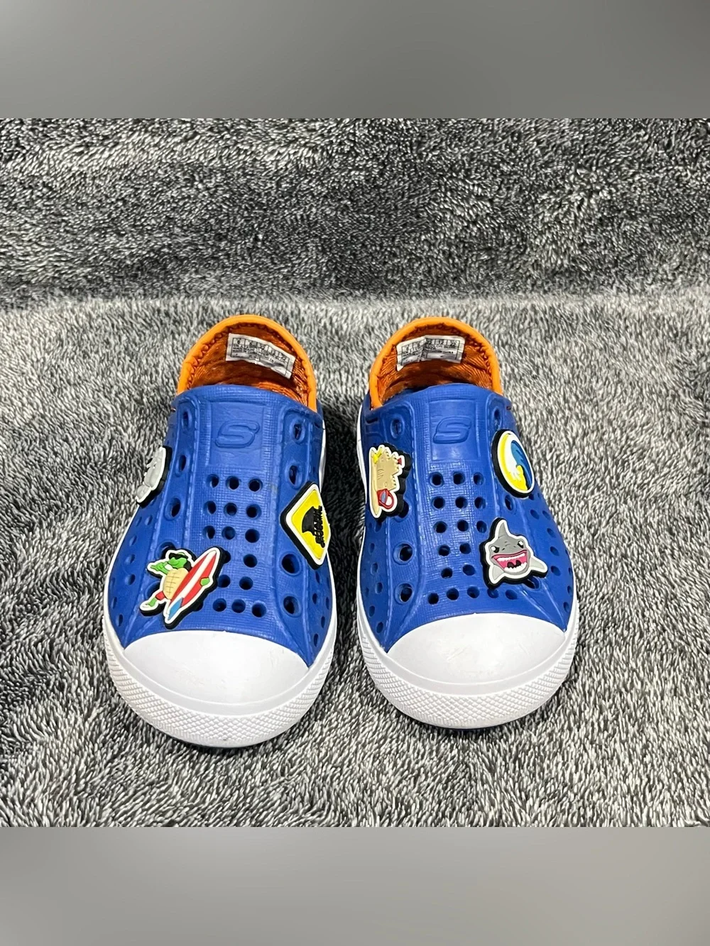 Skechers blue Toddler Boys Foamies molded slip-on shoes size 6